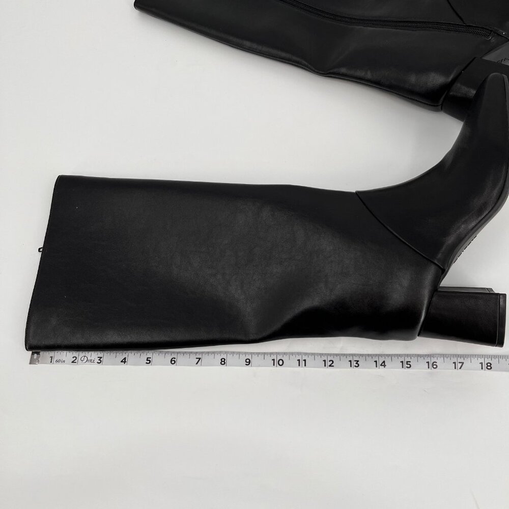 On 34th Millerr Knee High Boots Size 8M Black Square Toe Block Heel 2.5" - Picture 10 of 14